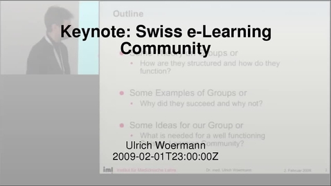 Thumbnail for entry Swiss eLearning Community
