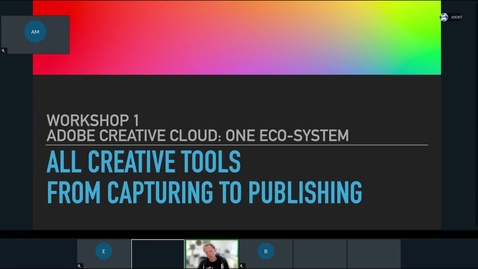 Thumbnail for entry Live Adobe Workshop - Workshop 1: &quot;Creative Cloud: one eco-system with all the creative tools - from capturing to publishing.&quot;