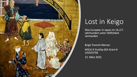 Thumbnail for entry Lost in Keigo – was Europäer in Japan um 1600 unter Höflichkeit verstanden