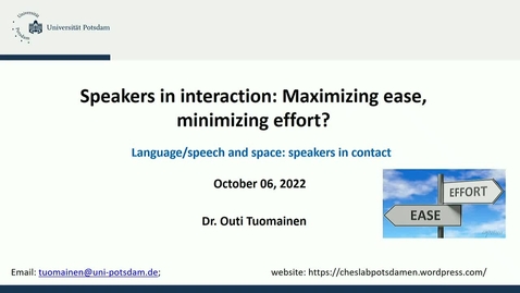 Thumbnail for entry Sprecher:innen im Kontakt: Wie sich Sprachen durch Kontakt und Interaktion angleichen können
