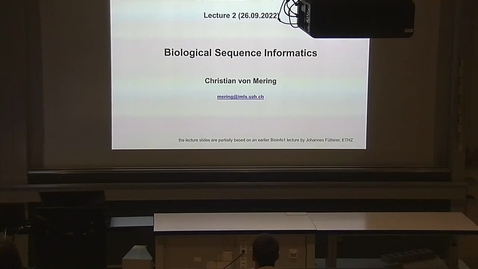 Vorschaubild für Eintrag Introduction to Bioinformatics - Lecture 02: Biological Sequence Informatics