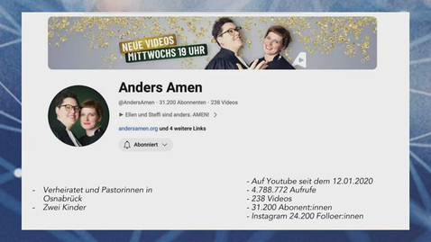Thumbnail for entry #DigitaleKirche. Im Gespräch mit den religiösen Influencerinnen AndersAmen
