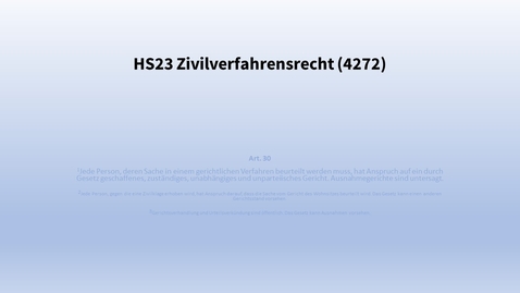 Thumbnail for entry Zivilverfahrensrecht - Einführung (22.9. nachmittag) F-54-63