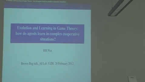 Thumbnail for entry Evolution and Learning in Game Theory: