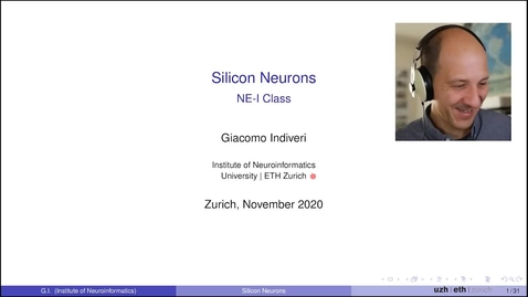 Thumbnail for entry NE1 -Lecture 11 -  Neuron - G Indiveri