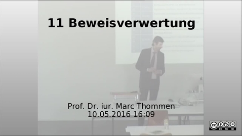 Thumbnail for entry 11 Beweisverwertung - Prof. Marc Thommen