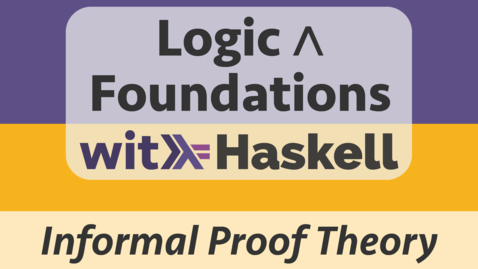 Vorschaubild für Eintrag Logic 4: Informal Proof Theory