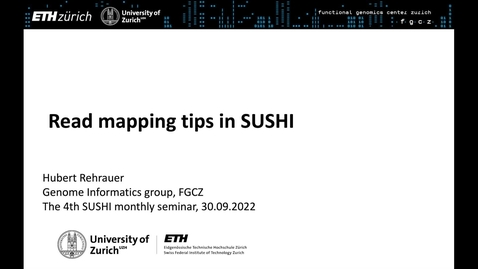 Vorschaubild für Eintrag SUSHI seminar, Read mapping tips, 30 Sep. 2022
