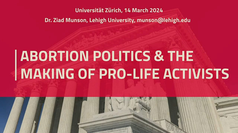 Thumbnail for entry Abortion Politics &amp; The Making of Pro-live Activists 
