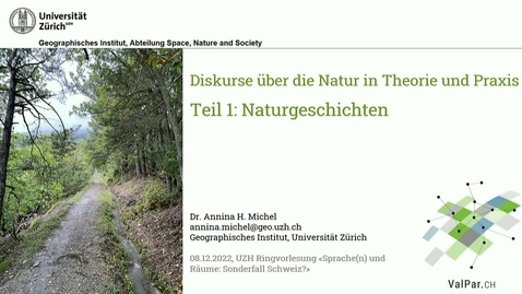Thumbnail for entry Diskurse über die Natur in Theorie und Praxis