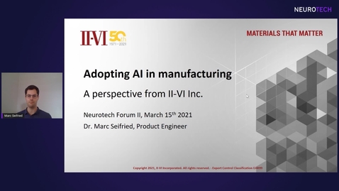 Vorschaubild für Eintrag Forum - 12 Marc Seifried: Adopting AI in manufacturing. 