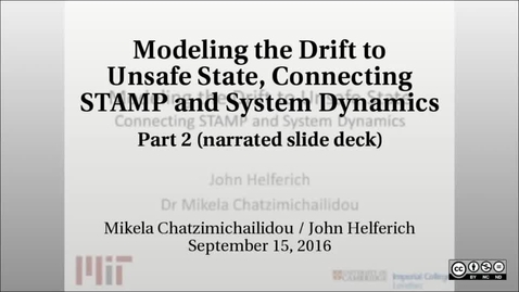 Vorschaubild für Eintrag Modeling the Drift to Unsafe State, Connecting STAMP and System Dynamics
