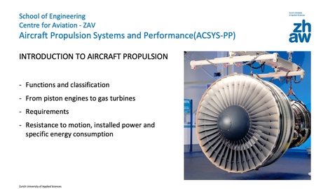 Vorschaubild für Eintrag Flight propulsion - Introduction
