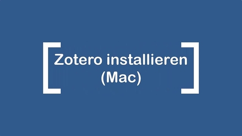 Vorschaubild für Eintrag Zotero installieren (Mac)