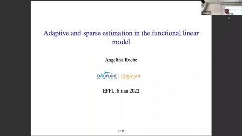 Thumbnail for entry Angelina Roche: Adaptive and sparse estimation in the functional linear model, 6 May 2022