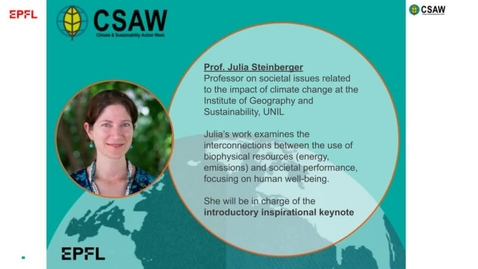 Thumbnail for entry CSAW - Keynote: Prof. Julia Steinberger