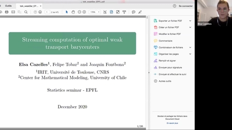 Thumbnail for entry Elsa Cazelles: Streaming Computation of Optimal Weak Transport Barycenters